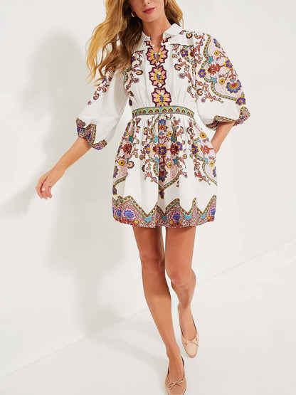 Jenny™ - Unique Sleeve Pocketed Shirt Mini Dress