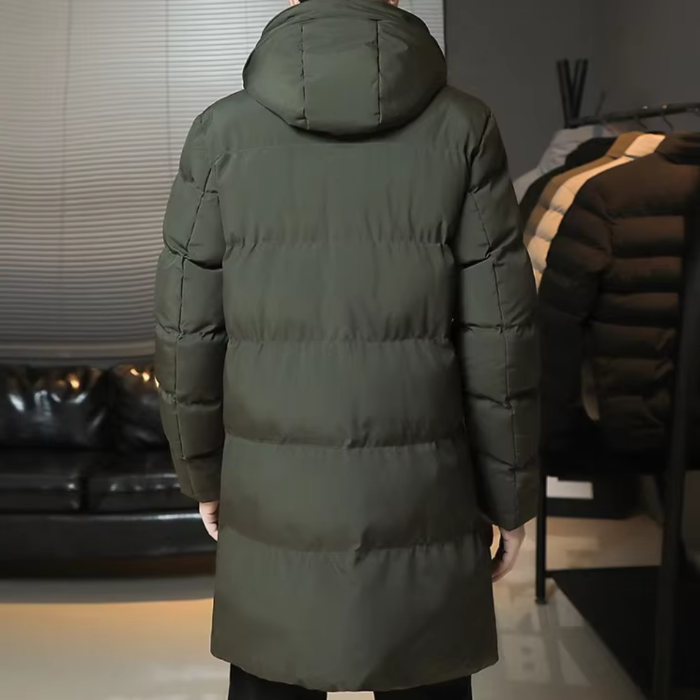 Elegante lange Winterjacke