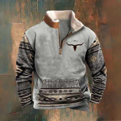 Vintage Pullover mit Reißverschluss