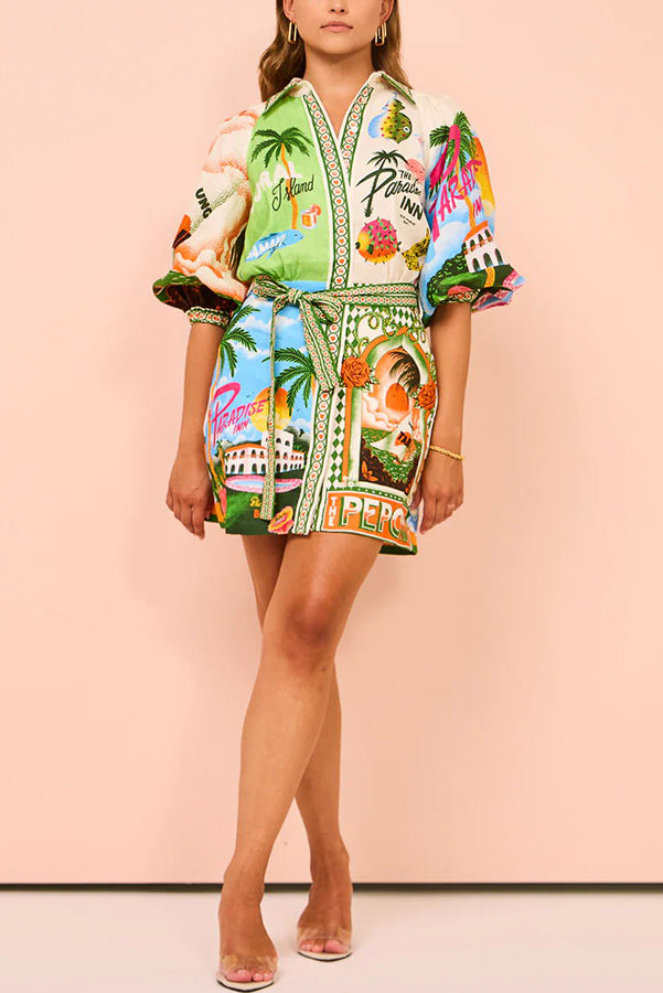Kim™ - Summer Shirt Mini Dress