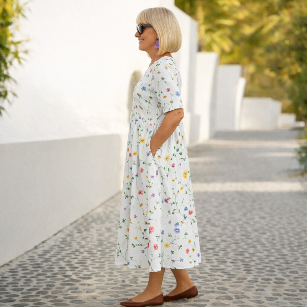 Robin | Florales Midi-Kleid