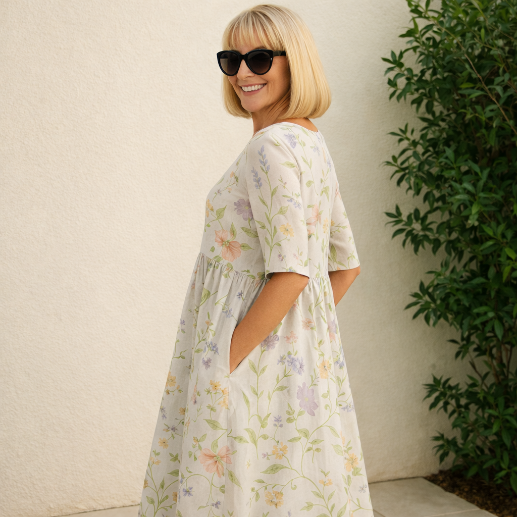 Lily | Midi Kleid - Mühelose Eleganz