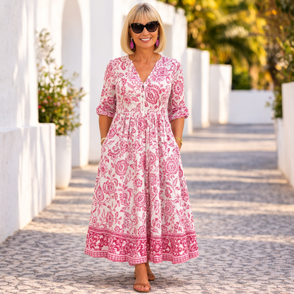 Elly | Elegantes Blumenkleid mit einem lässigen Flair