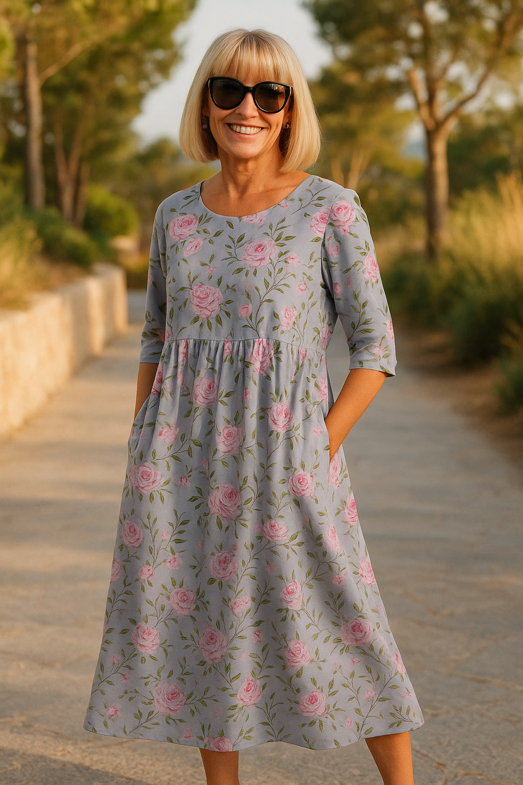 Lily | Midi Kleid - Mühelose Eleganz