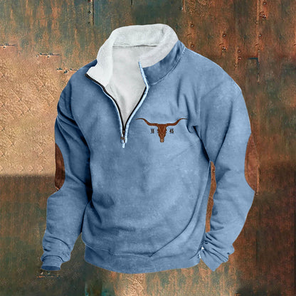 Vintage Pullover mit Reißverschluss