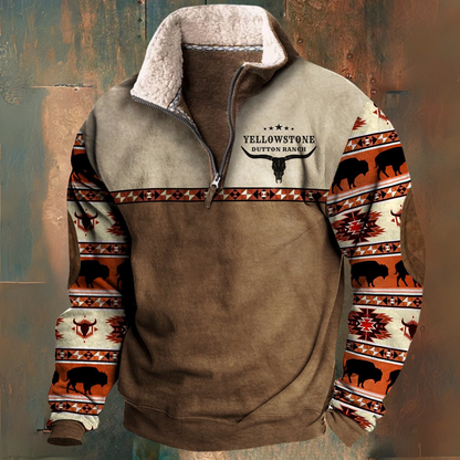 Vintage Pullover mit Reißverschluss