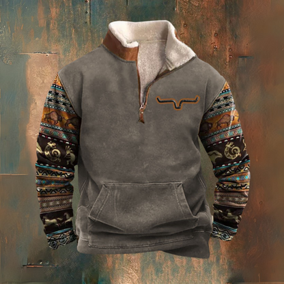 Vintage Pullover mit Reißverschluss