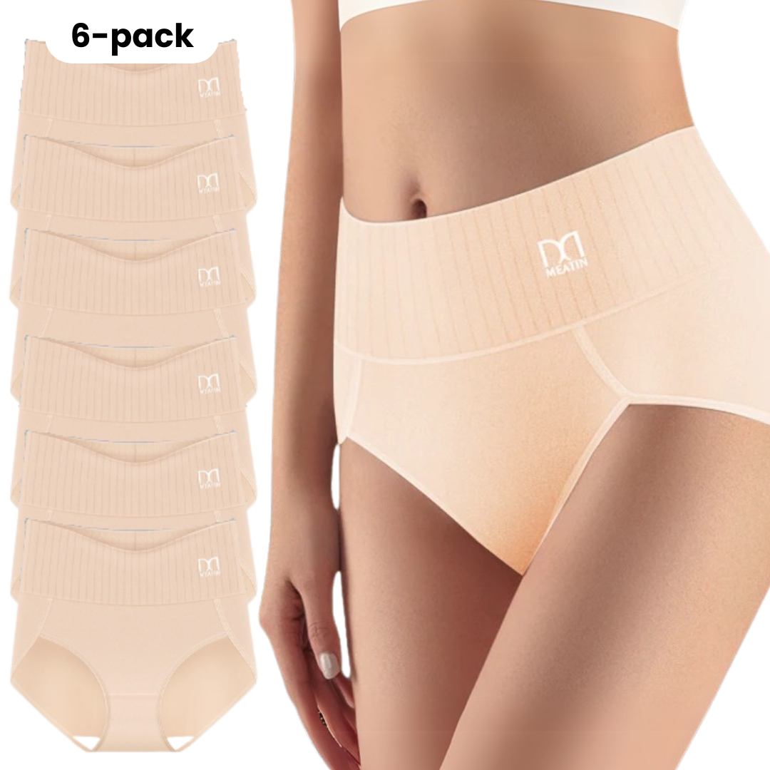 Shaplex™ – 6er-Pack Atmungsaktive und Bequeme Höschen mit Hoher Taille und Bauchstütze