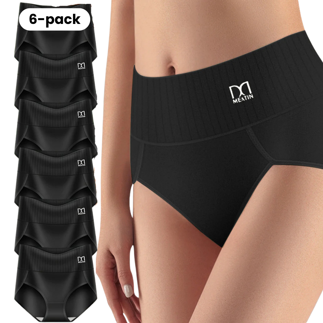 Shaplex™ – 6er-Pack Atmungsaktive und Bequeme Höschen mit Hoher Taille und Bauchstütze