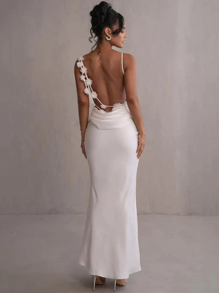Cassiane - Satin Blumen Kleid