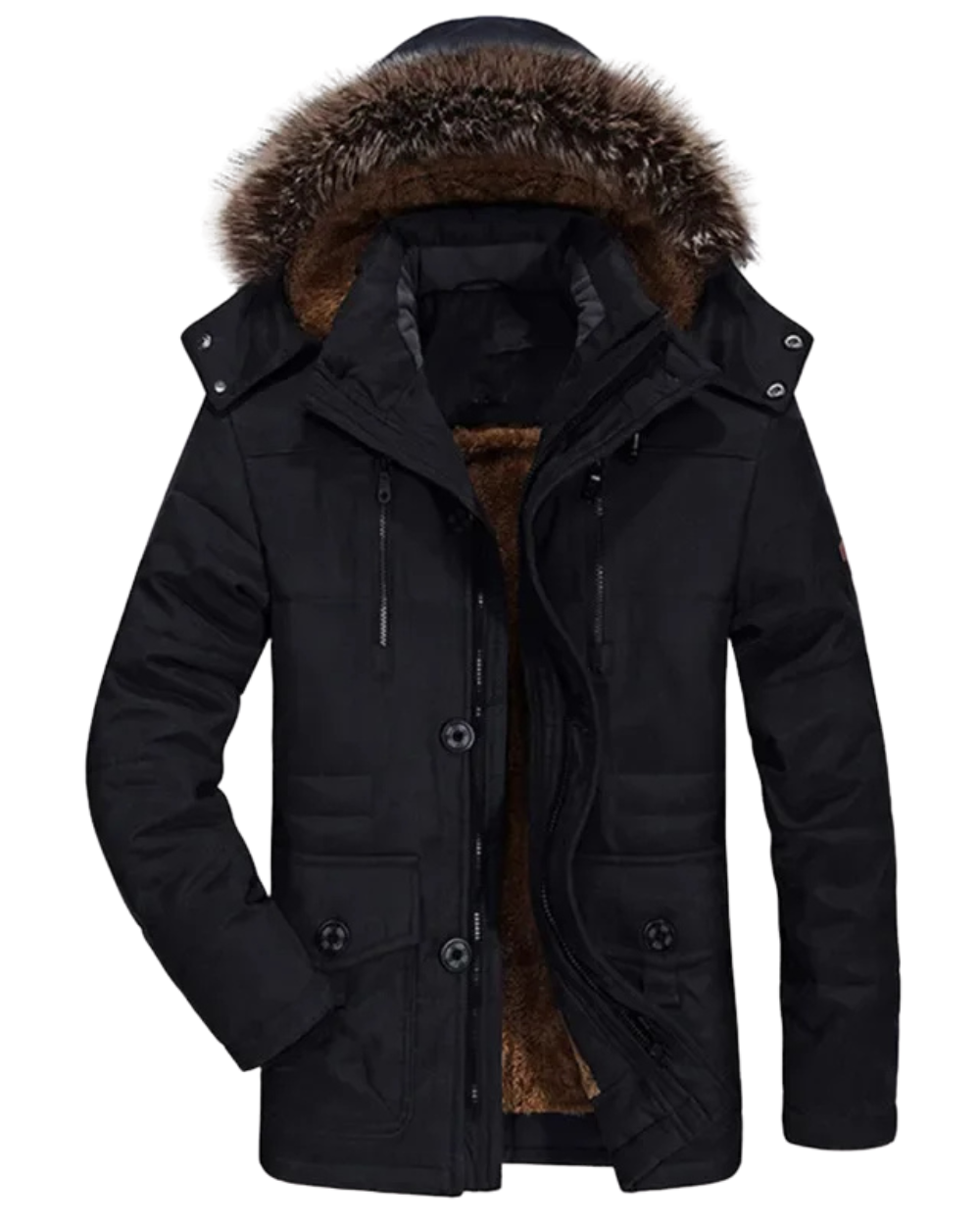 Winterjacke aus Baumwolle mit Kapuze