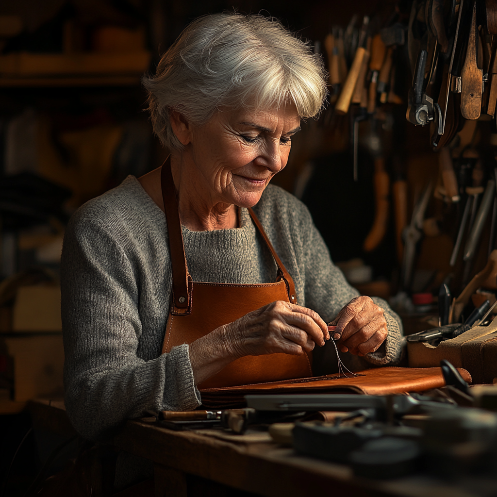 Lina - Vintage Umhängetasche mit Schachbrettmuster