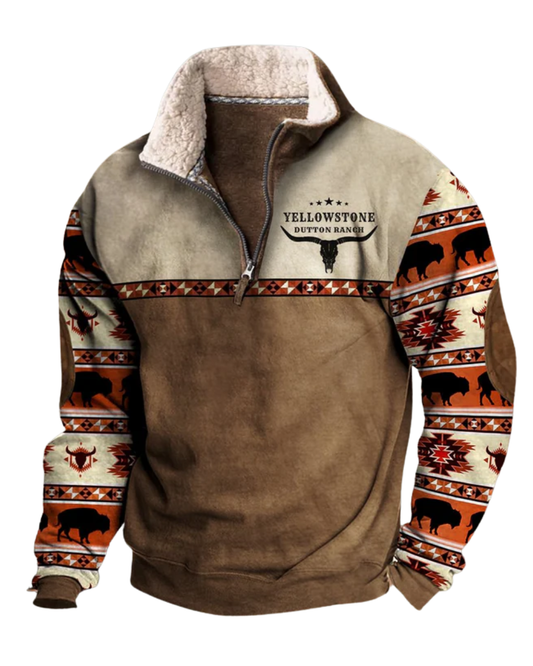 Vintage Pullover mit Reißverschluss