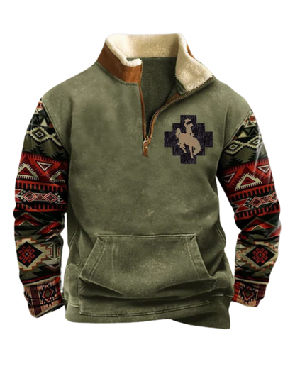 Vintage Pullover mit Reißverschluss