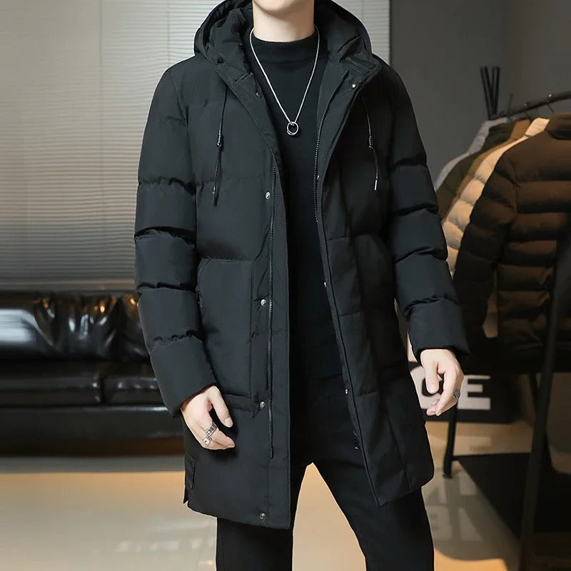 Elegante lange Winterjacke